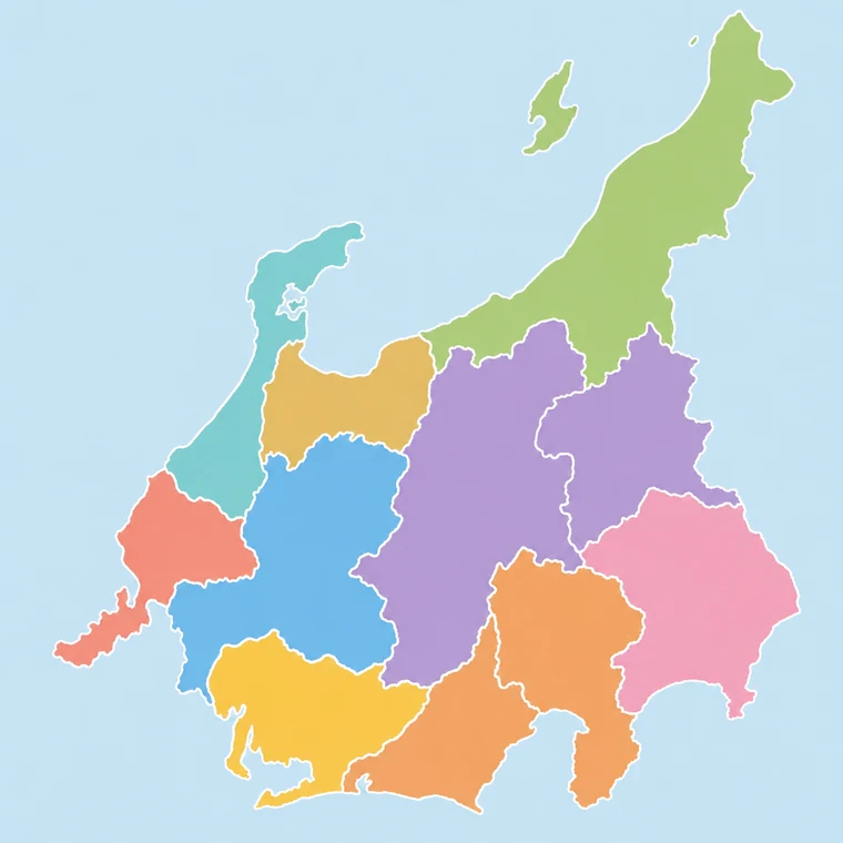 中部の地図