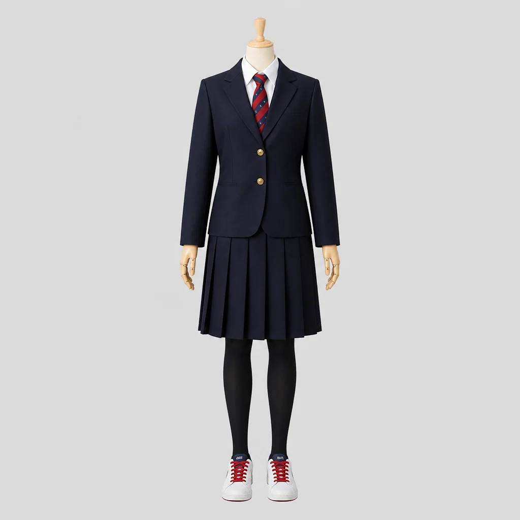 酒田西高校の制服のイメージ