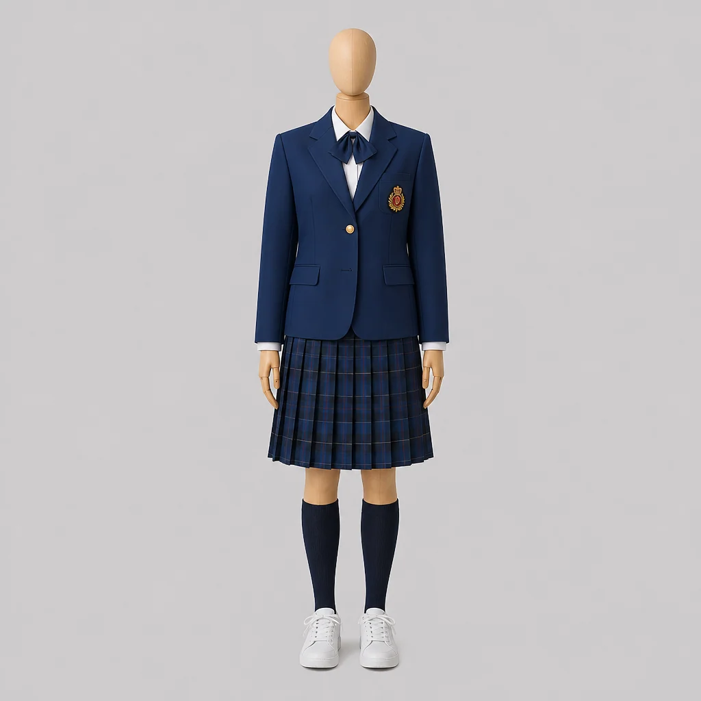 大川学園高校の女子の制服のイメージ