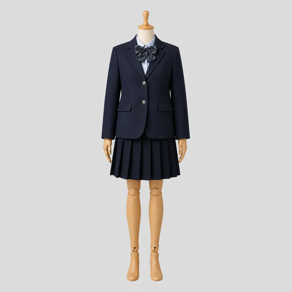 大妻嵐山高校の女子の制服のイメージ