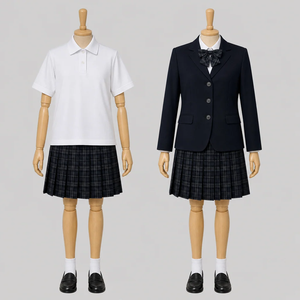 蒲田高校の女子の制服のイメージ