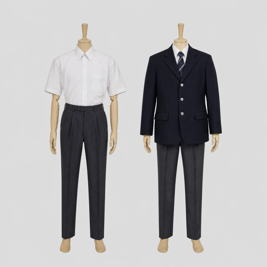 五日市高校の男子の制服のイメージ