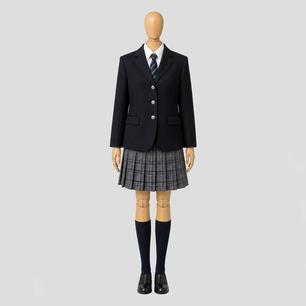 日本女子体育大学附属二階堂高校の女子の制服のイメージ