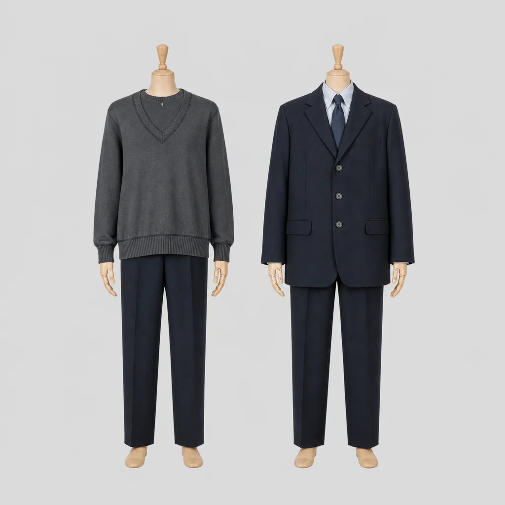 長野高校の男子の制服のイメージ