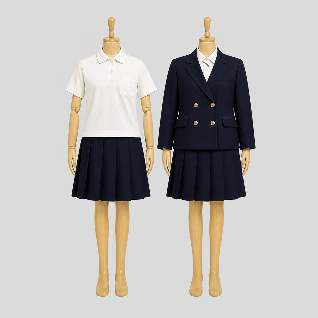 神戸常盤女子高校の女子の制服のイメージ