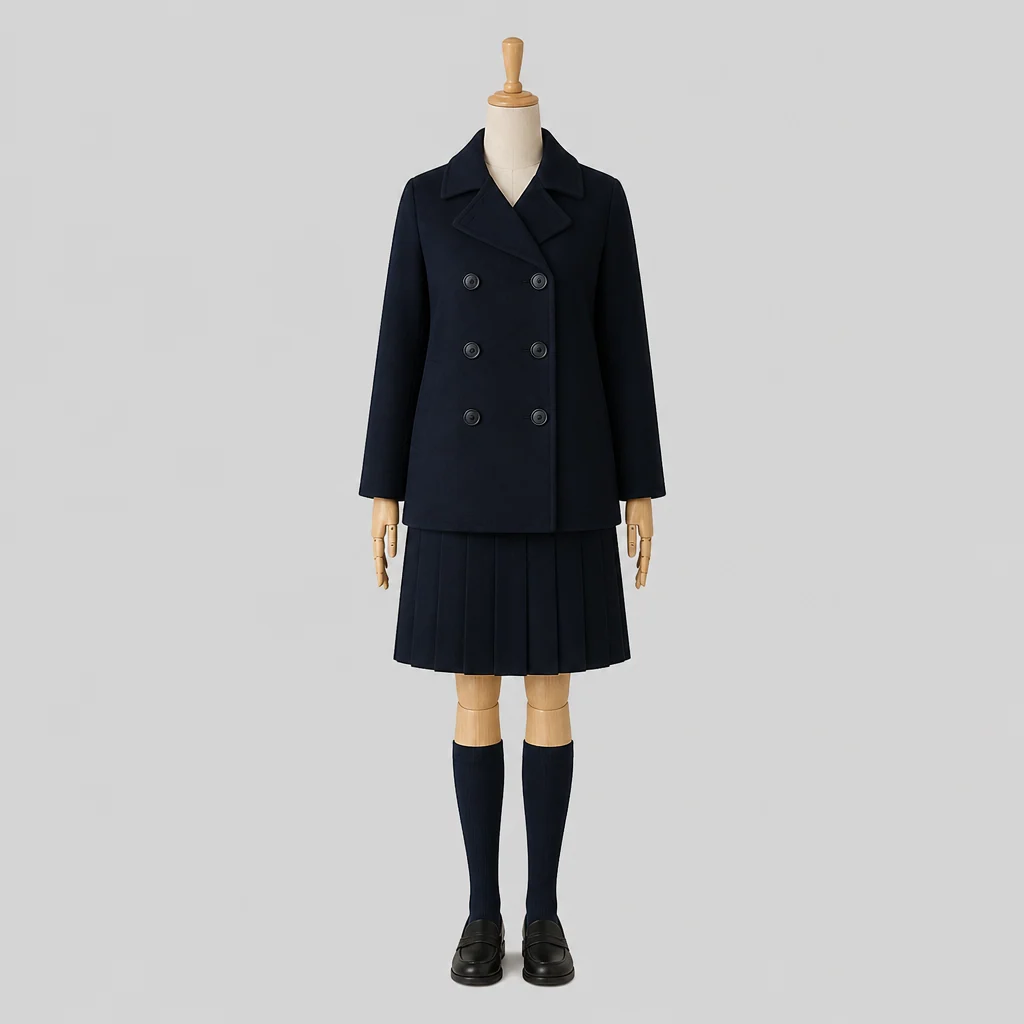 武庫川女子大学附属高校の女子の制服のイメージ