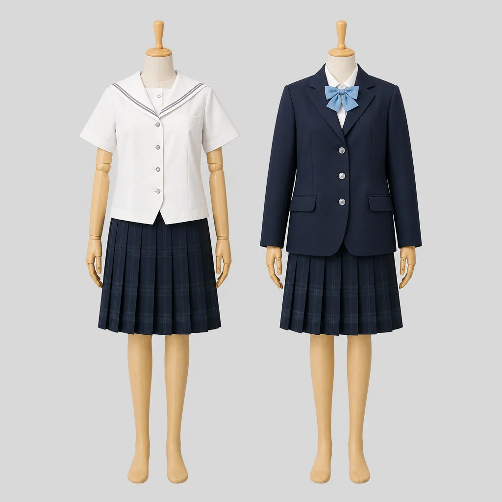 真庭高校の女子の制服のイメージ