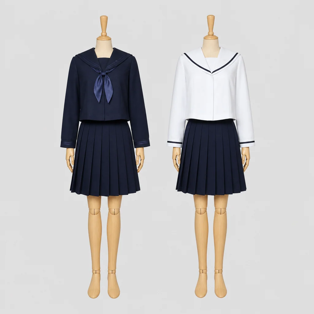廿日市西高校の女子の制服のイメージ