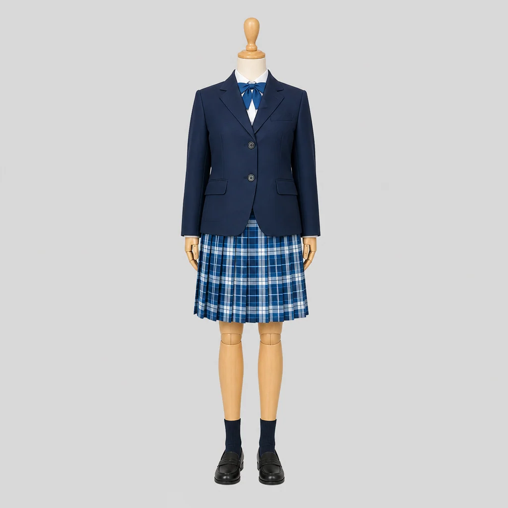 広島文教大学附属高校の女子の制服のイメージ