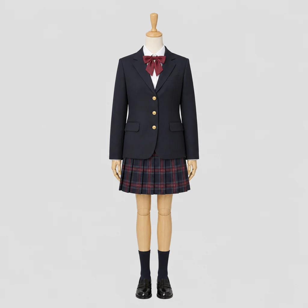 ひびき高校の女子の制服のイメージ