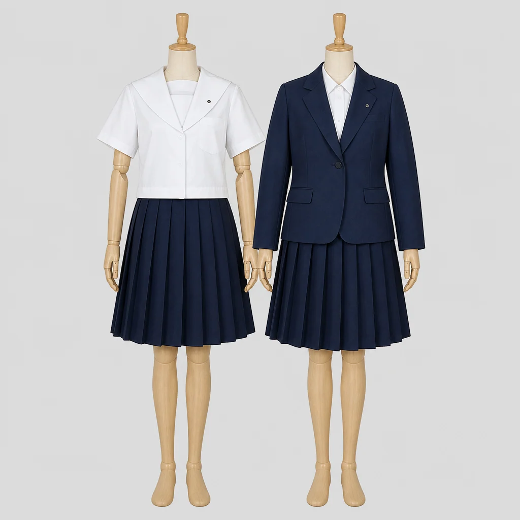 八幡南高校の女子の制服のイメージ