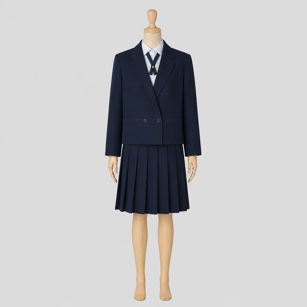 八女高校の女子の制服のイメージ