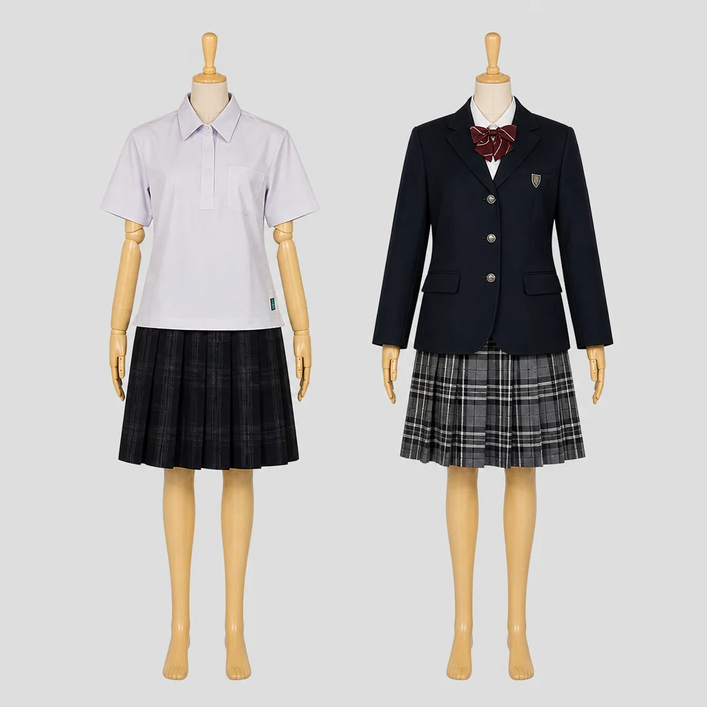 福岡大学附属若葉高校の女子の制服のイメージ