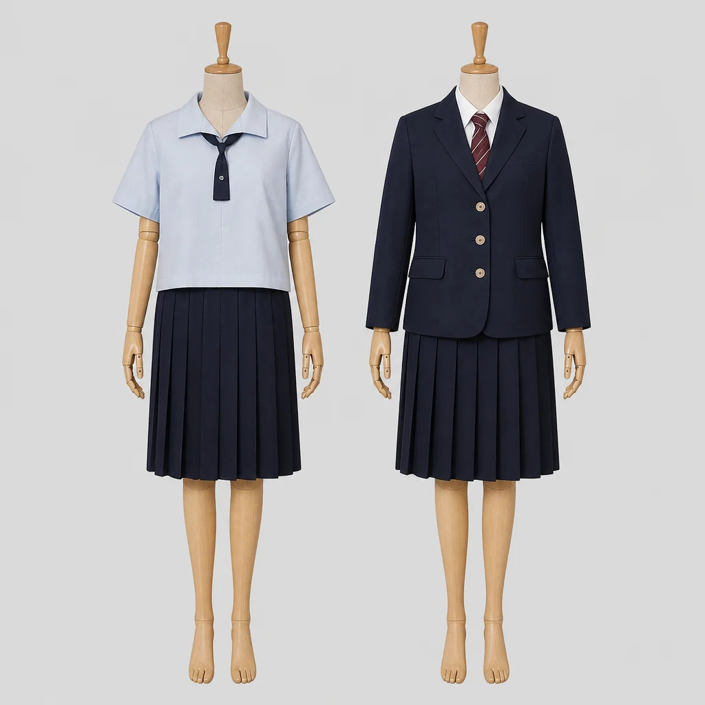 必由館高校の女子の制服のイメージ
