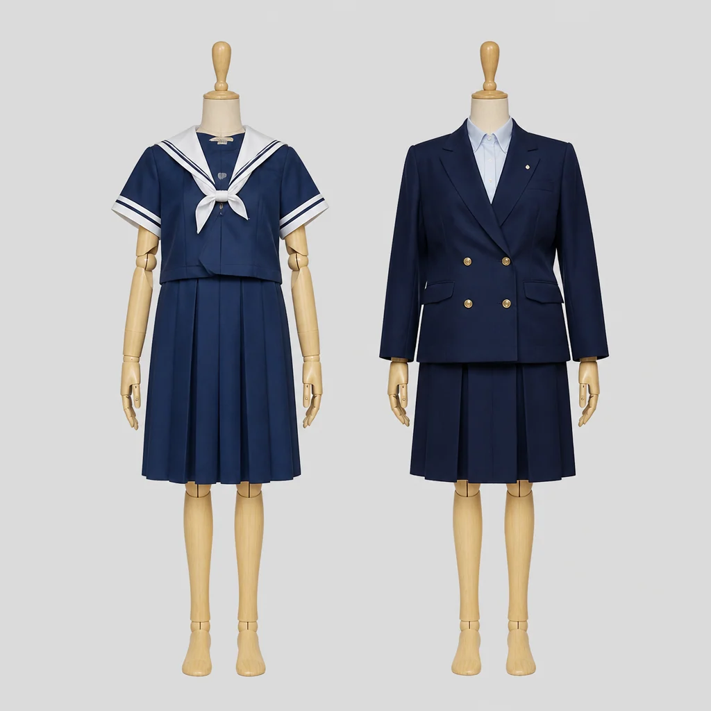 熊本学園大学付属高校の女子の制服のイメージ